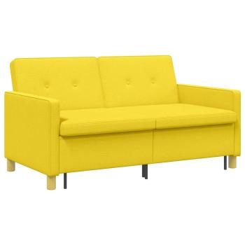 Schlafsofa Ausziehbar Helles Gelb 154 x 94,5 x 80,5 cm Stoff