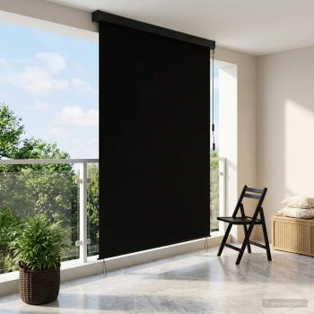 ARDEBO.de - Rollo Schwarz 60 x 250 cm Stoff und Aluminium