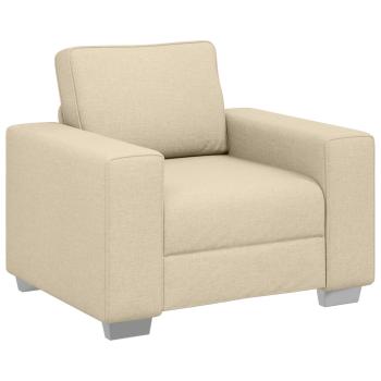 Sofa 3 pcs Creme 219 x 80 x 82 cm Leinenmischgewebe