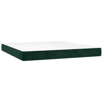 Boxspringbett mit Matratze Dunkelgrün 180x200 cm Samt