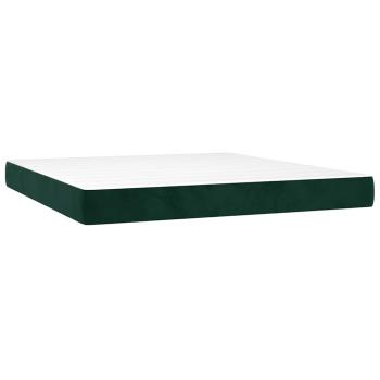 Boxspringbett mit Matratze Dunkelgrün 180x200 cm Samt