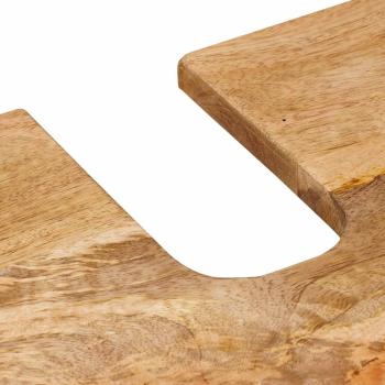 Badezimmermöbel-Set Wandmontiert 2 pcs Natur Massivholz Mango