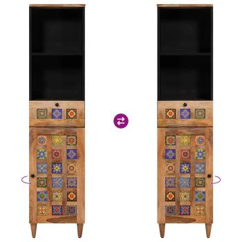 Badezimmermöbel-Set mit Schubladen 3 pcs Natur Massivholz Mango