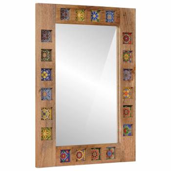 Badezimmermöbel-Set mit Schubladen 3 pcs Natur Massivholz Mango