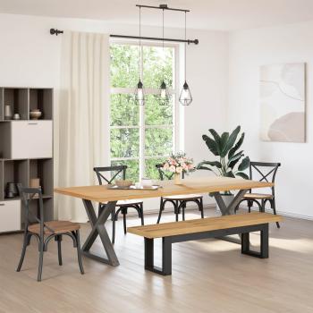 ARDEBO.de - Esstischbank NOAIN 160 x 41 x 45 cm Massives Kiefernholz Natur