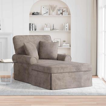 ARDEBO.de - Chaise Lounge mit Rock mit Kissen Sand 157 x 91 x 91 cm ARES