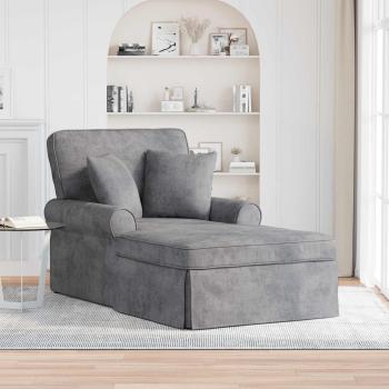 ARDEBO.de - Chaise Lounge mit Rock Hellgrau 157 x 91 x 91 cm ARES