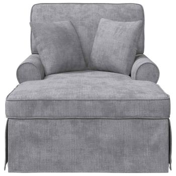 Chaise Lounge mit Rock Hellgrau 157 x 91 x 91 cm ARES