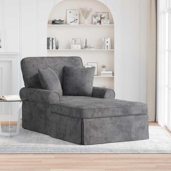 ARDEBO.de - Chaise Lounge mit Rock Dunkelgrau 157 x 91 x 91 cm ARES