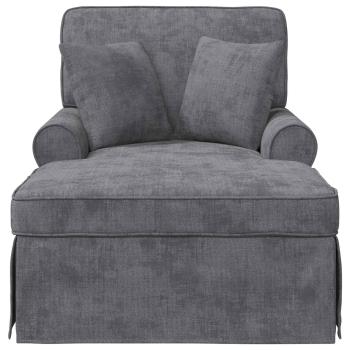 Chaise Lounge mit Rock Dunkelgrau 157 x 91 x 91 cm ARES
