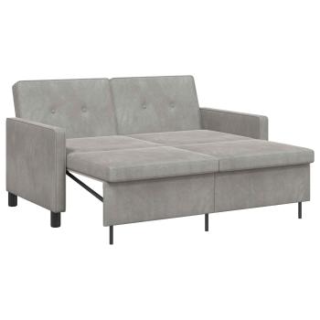 Schlafsofa Hellgrau 154 x 94,5 x 80,5 cm Stoff