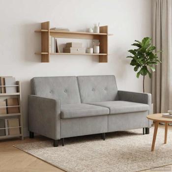 Schlafsofa Hellgrau 154 x 94,5 x 80,5 cm Stoff