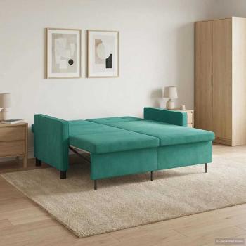 Schlafsofa Türkis Stoff