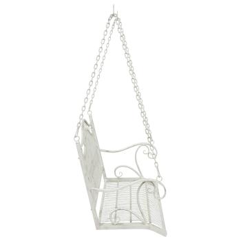 Schaukelbank Stahl 115 x 61 x 63 cm Antik Weiß