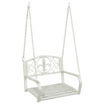 Schaukelbank Stahl 71,5 x 59 x 55 cm Antik Weiß