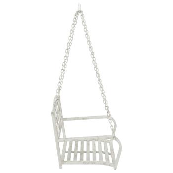 Schaukelbank Stahl 71,5 x 59 x 55 cm Antik Weiß
