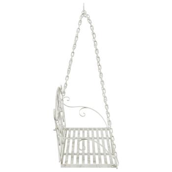Schaukelbank Stahl 110 x 52,5 x 47 cm Antik Weiß