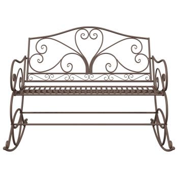Gartenbank Antikbraun Stahl