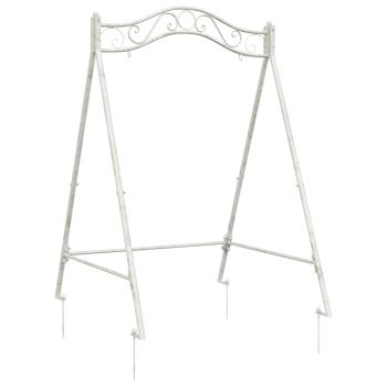 Schaukelrahmen Antik Weiß 113 x 121,5 x 168 cm Stahl
