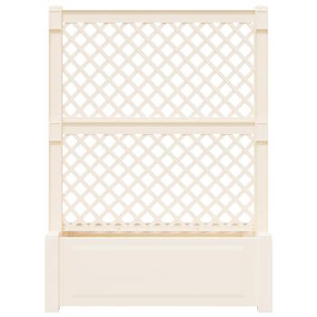 Großer Pflanzer mit Spalier Weiß 99,5 x 43 x 133,5 PP