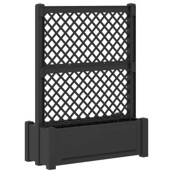 ARDEBO.de - Großer Pflanzer mit Spalier Anthrazit 99,5 x 43 x 133,5 PP