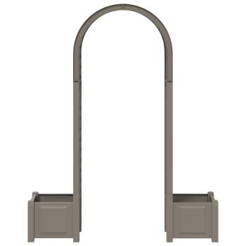 Rosenbogen mit Pflanzer Grau 168,5 x 43 x 207 cm PP