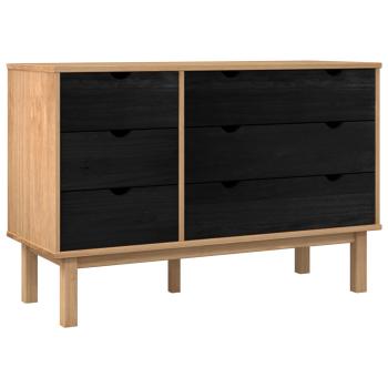 Schubladenschrank mit Speicher OTTA Schwarz 111 x 43 x 73,5 cm