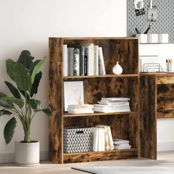 ARDEBO.de - B?cherregal R?uchereiche 80x24x109 cm Holzwerkstoff
