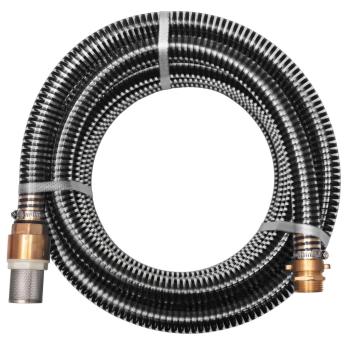 ARDEBO.de - Saugschlauch mit Messing-Anschlüssen 3 m 25 mm Schwarz