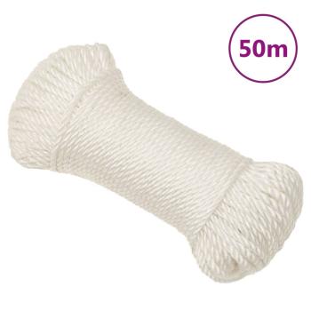 ARDEBO.de - Arbeitsseil Weiß 6 mm 50 m Polypropylen