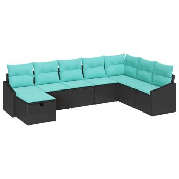 Gartensofa-set 8 stk. Poly-Rattan