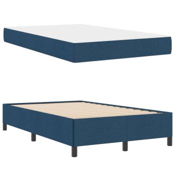 Boxspringbett Blau 120 x 200 cm Stoff