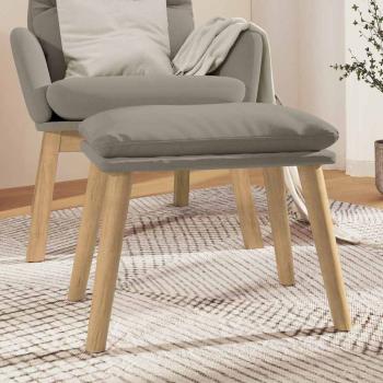 ARDEBO.de - Fußhocker Hellgrau 45x29,5x35 cm Samt