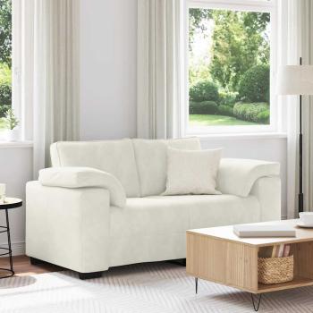 ARDEBO.de - Zweisitzer-Sofa Creme 160x77x82 cm Samt
