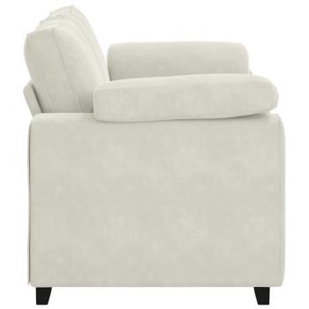 Zweisitzer-Sofa Creme 160x77x82 cm Samt