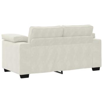 Zweisitzer-Sofa Creme 160x77x82 cm Samt