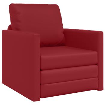 Schlafsofa 60cm Weinrot Kunstleder