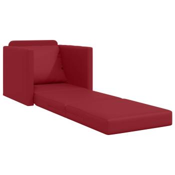 Schlafsofa 60cm Weinrot Kunstleder