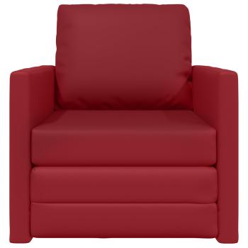 Schlafsofa 60cm Weinrot Kunstleder