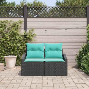 Gartensofa Grau 123 x 62 x 69cm Poly-Rattan