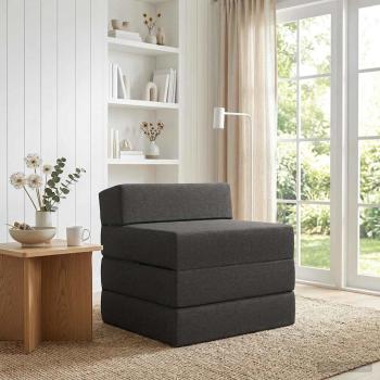 ARDEBO.de - Klappsofa Bett Dunkelgrau 200 x 70 x 15 cm Stoff