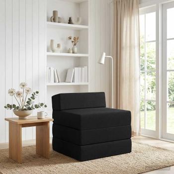 ARDEBO.de - Klappsofa Bett Schwarz 70 x 60 x 63 cm Stoff