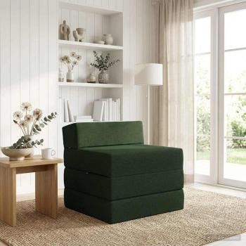 ARDEBO.de - Klappsofa Bett Dunkelgrün 200 x 70 x 15 cm Stoff