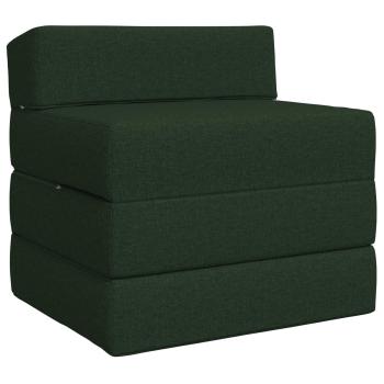 Klappsofa Bett Dunkelgrün 200 x 70 x 15 cm Stoff