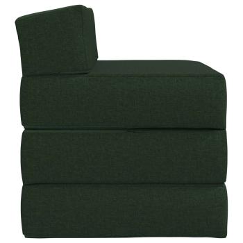Klappsofa Bett Dunkelgrün 200 x 70 x 15 cm Stoff