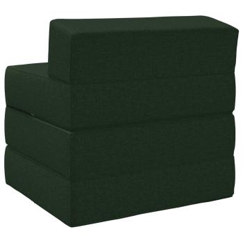 Klappsofa Bett Dunkelgrün 200 x 70 x 15 cm Stoff