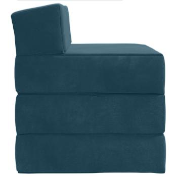 Klappsofa Bett Blau 200 x 70 x 15 cm Samt