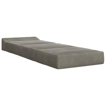 Klappsofa Bett Hellgrau 70 x 60 x 63 cm Samt