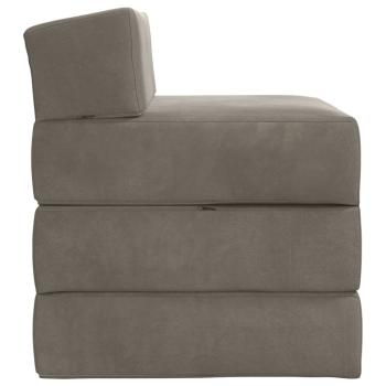 Klappsofa Bett Hellgrau 70 x 60 x 63 cm Samt