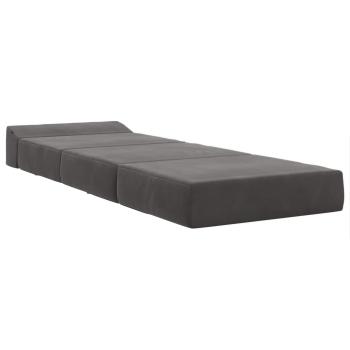 Klappsofa Bett Dunkelgrau 200 x 70 x 15 cm Samt